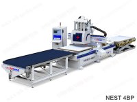 CNC router Nesting 4 head with Rollers Hold-Down Unit